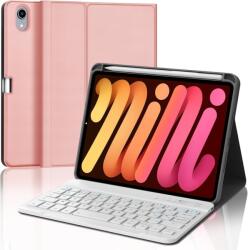 IVEOPPE iPad Mini 7/6 billentyűzetes tok, 8.3", AZERTY, leválasztható - rózsaarany