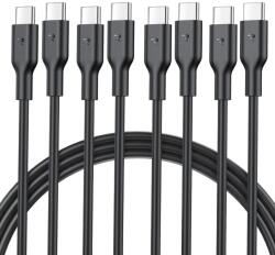 RAMP0W RAMPOW USB-C kábel 4 db, 1m, 60W PD3.0, iPhone 16/15, Samsung, iPad