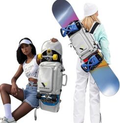 VPRO snowboard és gördeszkás táska kéttartású - ezüst - 140-165 cm