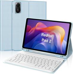 IVEOPPE Xiaomi Redmi Pad SE 11" levehető Bluetooth billentyűzettok AZERTY tolltartóval - világoslila