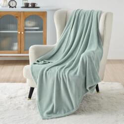 BEDSURE Puha Plüss Takaró Gyerekeknek és Felnőtteknek - Meleg Téli Fleece Kanapétakaró Zöld 130x150 cm