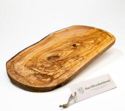 DAS Olivenholzbrett olívafaholz vágódeszka léelvezető barázdával, fogantyúval - 40-44 x 20-21 cm