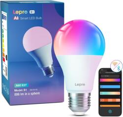 Lepro B1 AI Smart Bulb E27 okosizzó, RGBCCT, WiFi & Bluetooth, 8, 5 W (B1)