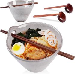 NUTRIUPS kerámia ramen tál szett, 700 ml, 2 db - szürke