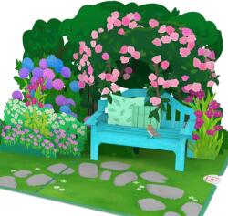 papercrush 3D felugró születésnapi kártya kertbarátoknak virágos