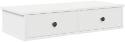 vidaXL falipolc fiókokkal fehér - 80x34x17 cm