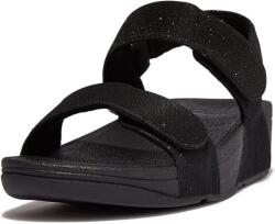 FitFlop Lulu Adjustable Shimmerlux hátsópántos papucs - fekete - EU 41