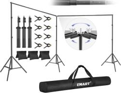 EMART EM-BS2160 fotóháttér-állvány, 308° forgócsatlakozóval - 6x2, 1 m