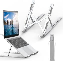 GRIFEMA GB1054 laptop állvány 7 fokozatú, alumínium, hordtáskával, 10-15, 6"-os - ezüst (GB1054)