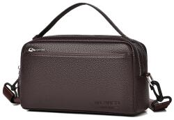 A-QMZL férfi vintage bőr crossbody válltáska - barna