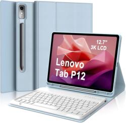 IVEOPPE Lenovo Tab P12 12.7" leválasztható AZERTY billentyűzetes tok - égkék