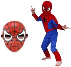 DEPOX Set costum First Spiderman pentru copii, 100% poliester si masca plastic, 7-9 ani, 120-130 cm (2239) Costum bal mascat copii