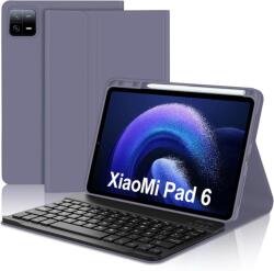JADEMALL Xiaomi Pad 6/6 Pro 11" AZERTY Bluetooth billentyűzet tok, lila