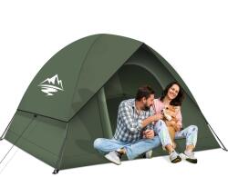 Purebox 2-3 személyes ultralight sátor, vízálló és szélálló kempingezéshez, trekking túrákhoz - Army Green, L
