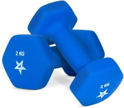 Yes4All hatszögletű neoprén kézi súlyzó szett - 2 kg, kék