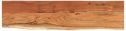 vidaXL tömör akácfa fali polc, természetes él - 120x30x2, 5 cm