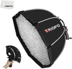AMBITFUL 120 cm Oktagon Softbox Esernyő Speedlite Vaku Méhsejt Ráccsal