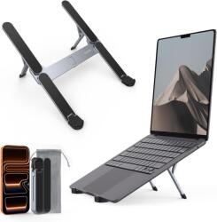 SODI összecsukható alumínium laptopállvány, 6 magassági fokozat, 10-16"-os laptopokhoz