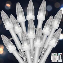 CERIAL karácsonyi tündérfény, 6 m, 60 LED, távirányítós - fehér - 2 db