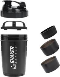 Vigind Protein Shaker 500ml Fekete - Szivárgásmentes Fehérje Turmix Palack Golyóval és Tárolóval Edzőteremhez