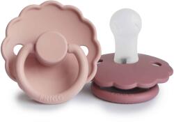 Frigg 2 db-os cumi FRIGG DAISY BLUSH/ DUSTY ROSE, 0-6 hó, szilikon