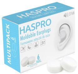 Haspro Szilikon füldugók Mold6 - fehér színben Haspro (12 darab)
