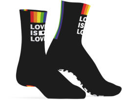 SneakXX Love is Love Fekete zokni szivárvány csíkkal egy méret 39-45 - szexvital