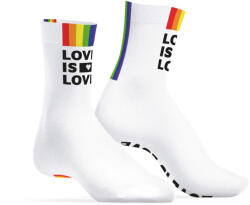 SneakXX Love is Love Fehér zokni szivárvány csíkokkal egy méret 39-45-ös - szexvital