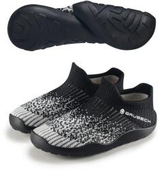 BRUBECK BAREFOOT Gyermek merinó gyapjú mezítlábas cipő - Fekete