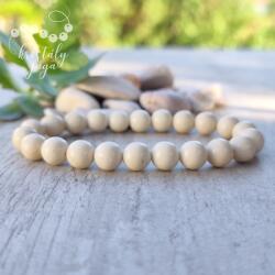 Kristály Jóga Shop Krém színű márvány 8 mm-es ásvány karkötő