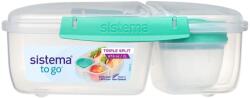 Sistema To Go Háromkamrás Doboz Tégellyel 2 L, Zöld