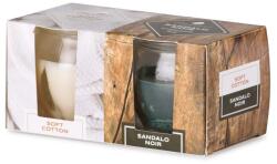Emocio Üvegbe Töltött Illatgyertya Soft Cotton & Sandalo Noir 2 Db Dobozban 65X63Mm