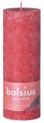 Bolsius Rustic Shine Henger 68X190Mm Delicate Red, Piros Gyertya