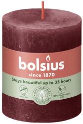 Bolsius Rustic Shine Henger 68X80Mm Velvet Red, Bordó Gyertya