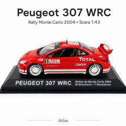 ATLAS Macheta Peugeot 307 WRC Rally Monte Carlo 2004 Nr. 5, 1: 43, Atlas, Rosu (546)