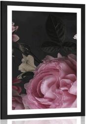 Dovido Poszter paszportuval virág csokor közelről - 40x60 white