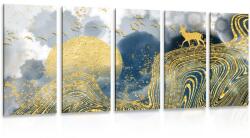 Dovido Tablou 5-piese peisajul miraculos - 200x100