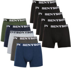 Benysøn Комплект от десет - мъжки боксерки Benysøn многоцветни (4001/4004) Benysøn | Cheren Sin Zelen Siv Mnogotsveten | МЪЖЕ | M