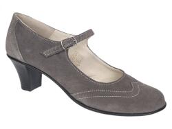 Ciucaleti Marimea 37 Pantofi dama eleganti din piele naturala intoarsa Gri P104GRI5VEL