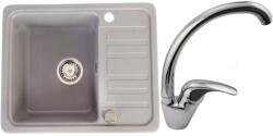 Casa Blanca CasaBlanca Mini Set chiuveta bucatarie granit 57x46 cm si baterie BRI4A, gri (MINI GRI/BRI4A) Chiuveta