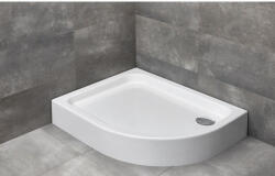 Radaway Cadita dus semirotunda asimetrica Radaway Laros E Compact 100x80 cm, cu panou inclus (SLE81017-01R)