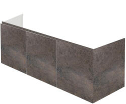 Hatria Grandangolo 130 T Masca lavoar baie suspendata 127x49xH48 cm, maro/gri (rust) (Y2ALRR)