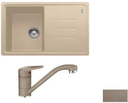 Franke Malta BSG 611-78 Set chiuveta bucatarie granit 78x50 cm si baterie monocomanda, bej inchis (oyster) (114.0570.096) Chiuveta