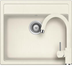 SCHOCK Nemo N-100 Set chiuveta bucatarie granit Cristalite 57x51 cm si baterie Plutos Vanilla, bej (vanilla) (SETNN100PVANI) Chiuveta