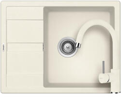 SCHOCK Ronda D-100L Set chiuveta bucatarie granit Cristalite 65x50 cm si baterie Plutos Vanilla, bej (vanilla) (SETRD100LPVANI) Chiuveta