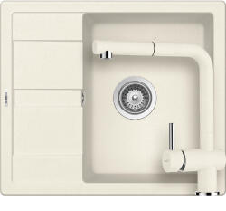 SCHOCK Ronda D-100 Set chiuveta bucatarie granit Cristalite 58x50 cm si baterie Epos Vanilla, bej (vanilla) (SETRD100EEXVANI) Chiuveta