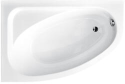Besco Cada baie pe colt semirotunda asimetrica Besco Cornea acril 140x80 cm (WAC-140-NL)