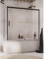 Radaway Idea Black PN DWJ+S Paravan cada cu usa glisanta 170x80 cm, profil negru (10042170-54-01R/10005080-54-01)