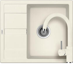 SCHOCK Ronda D-100 Set chiuveta bucatarie granit Cristalite 58x50 cm si baterie Plutos Vanilla, bej (vanilla) (SETRD100PVANI) Chiuveta