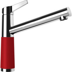 SCHOCK SC-510 Baterie chiuveta bucatarie aspect granit Cristadur monocomanda, crom/rosu (rouge) (554000ROSU)